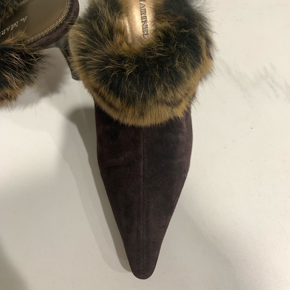 A. Marinelli  leather sole brown suede shoes - Picture 2 of 7